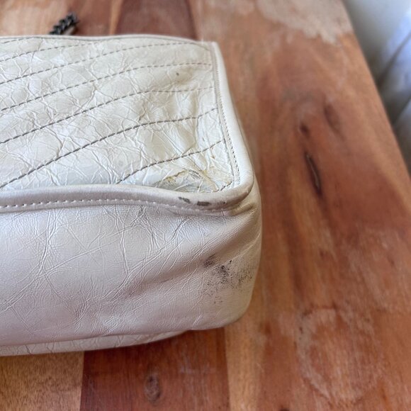 Saint Laurent Leather Niki Chain Satchel Light Natural White - Picture 6 of 16